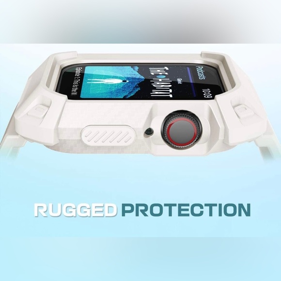 Rugged Protective Case w/Strap Bands Apple Watch Series 8/7/6/SE/5/4 [45/44mm] - Picture 3 of 6